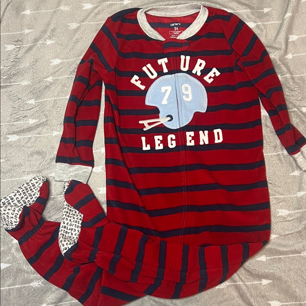 Carter's Red and Navy Striped Toddler Onesie